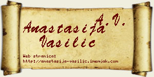 Anastasija Vasilić vizit kartica